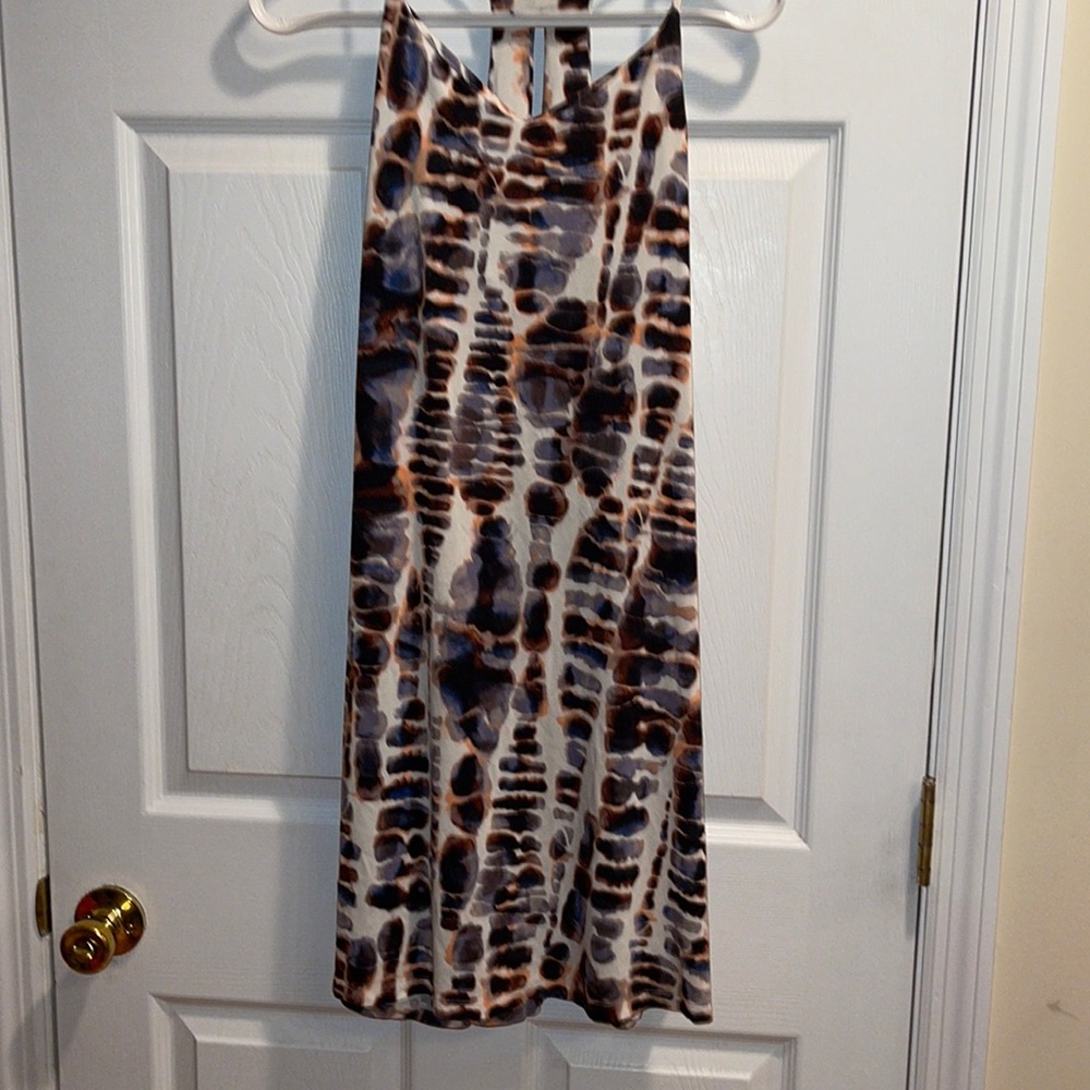 Mercer & Madison medium racer back beige brown tank dress